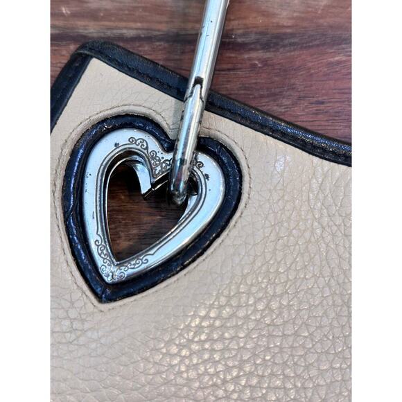 Brighton Women's Cream Blue Genuine Leather Sheila Shoulder Bag - Picture 6 of 8